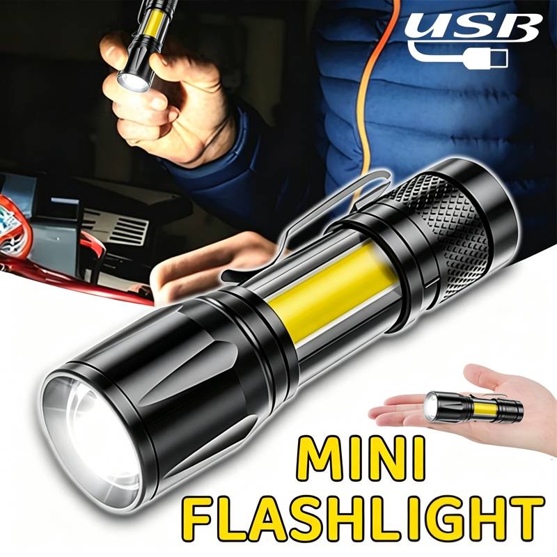 Outdoor Lighting Setup - Mini LED Flashlight COB Floodlight Portable