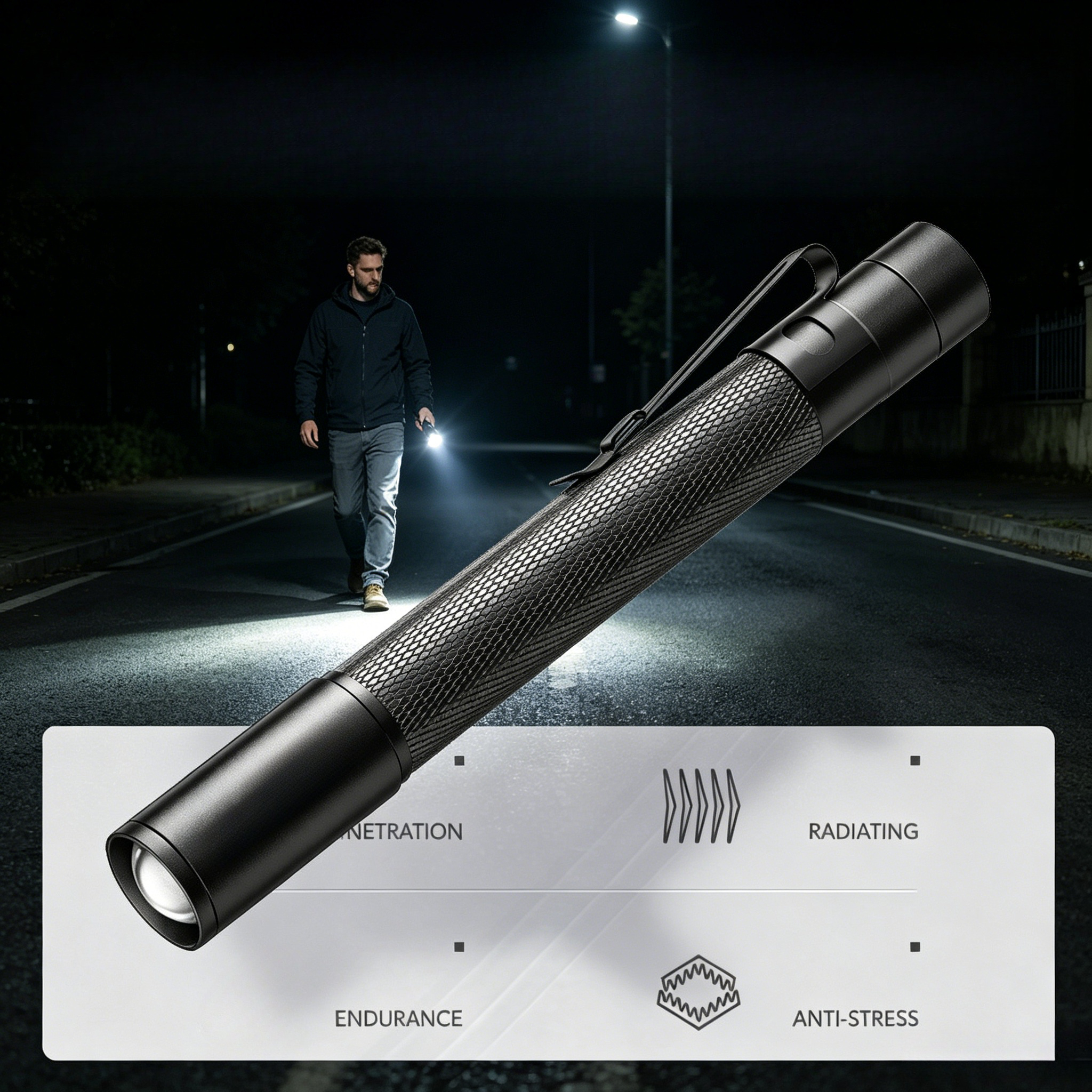 Outdoor Lighting Setup - Aluminum Alloy Mini LED Pen Flashlight
