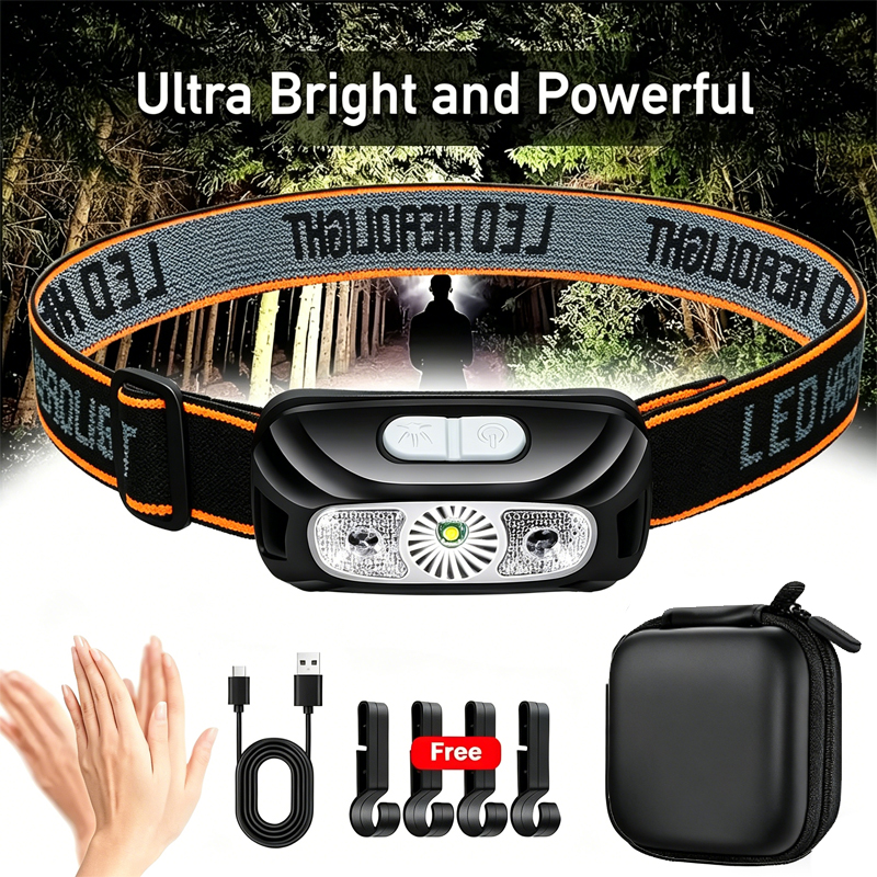 Outdoor Lighting Nearby - Strong Light Headlamp Portable LED Sensor