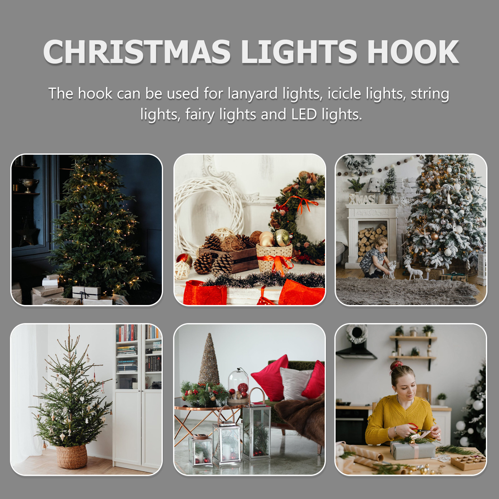 50Pcs Xmas String Light Hooks  - Outdoor Lighting Xmas 评论和价格