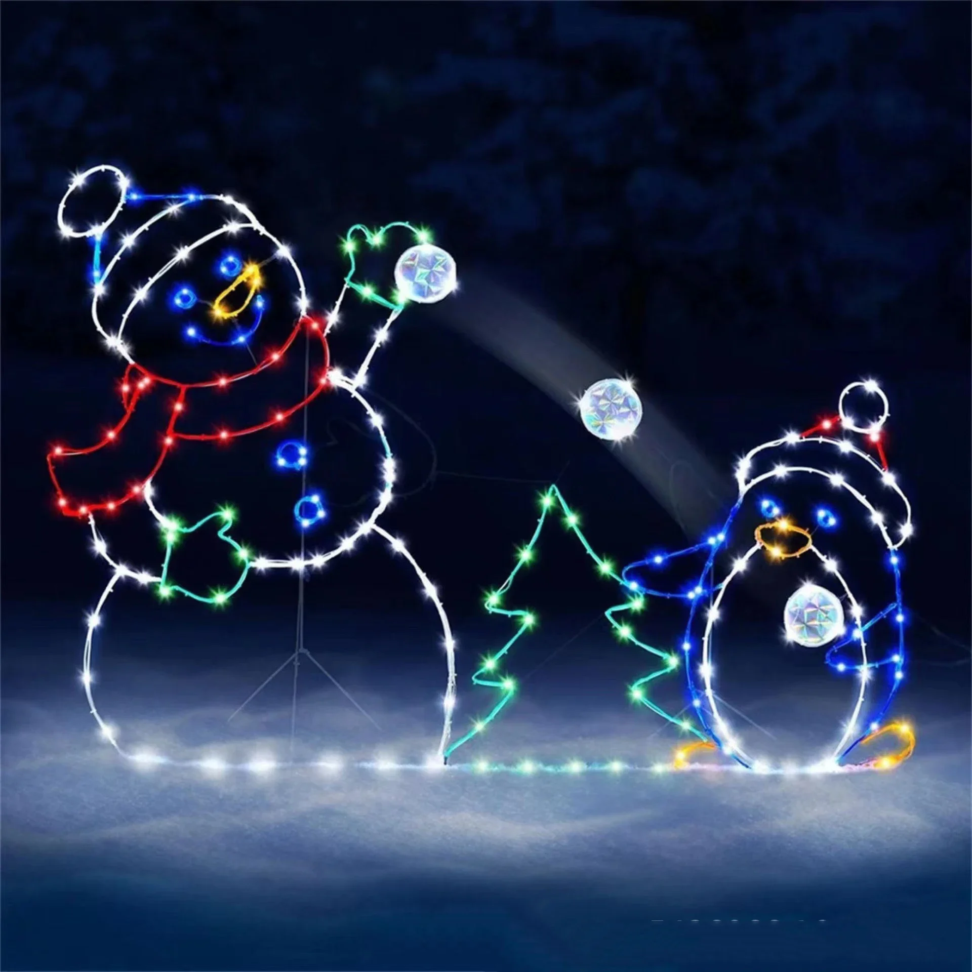 Animated Snowball Light LED Gl - Outdoor Lighting Xmas 评论和价格