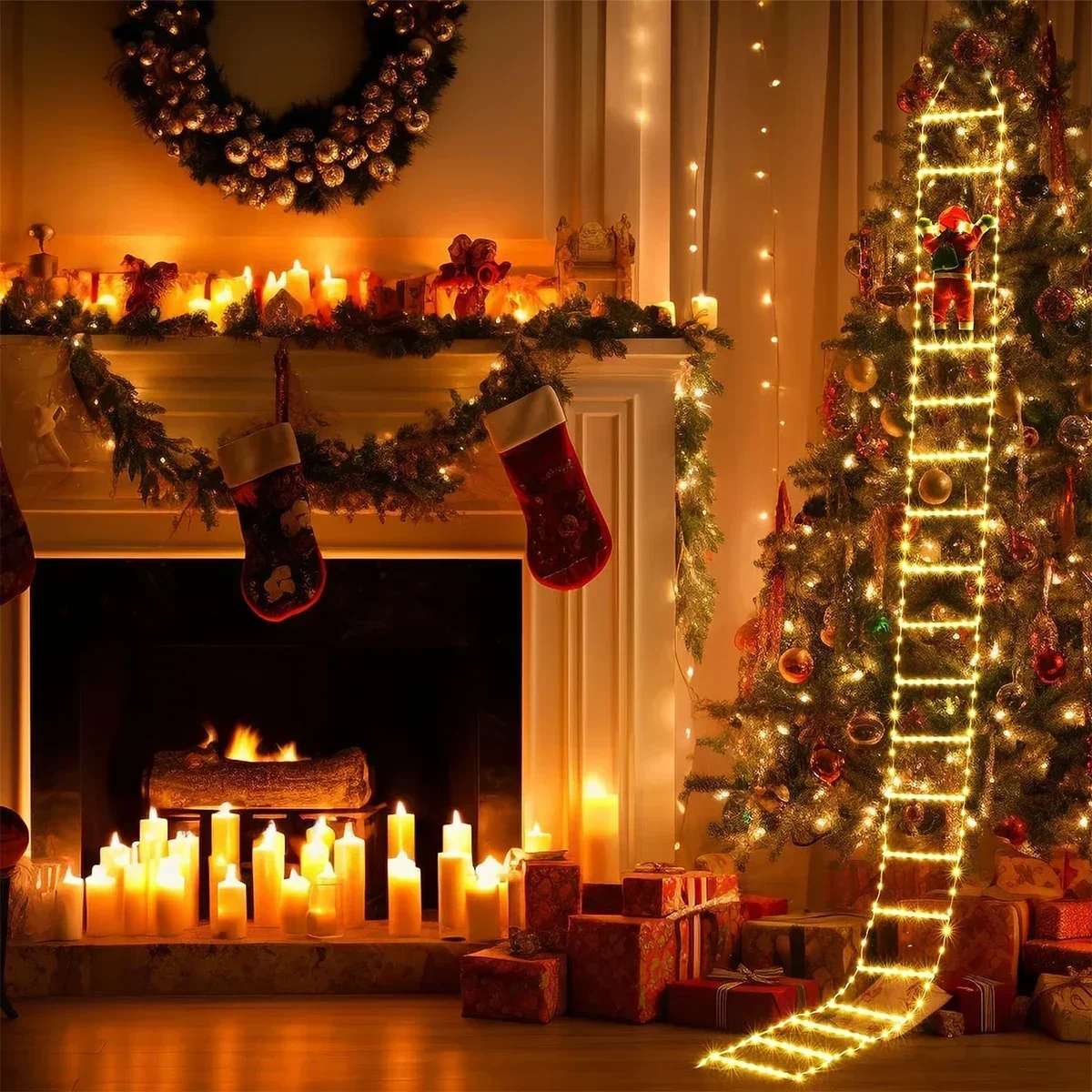LED Ladder Light for Santa Cla - Outdoor Lighting Xmas 评论和价格