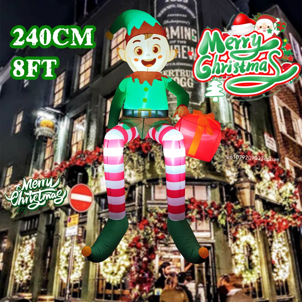 8FT Christmas Inflatable Trim  - Outdoor Lighting Xmas 评论和价格
