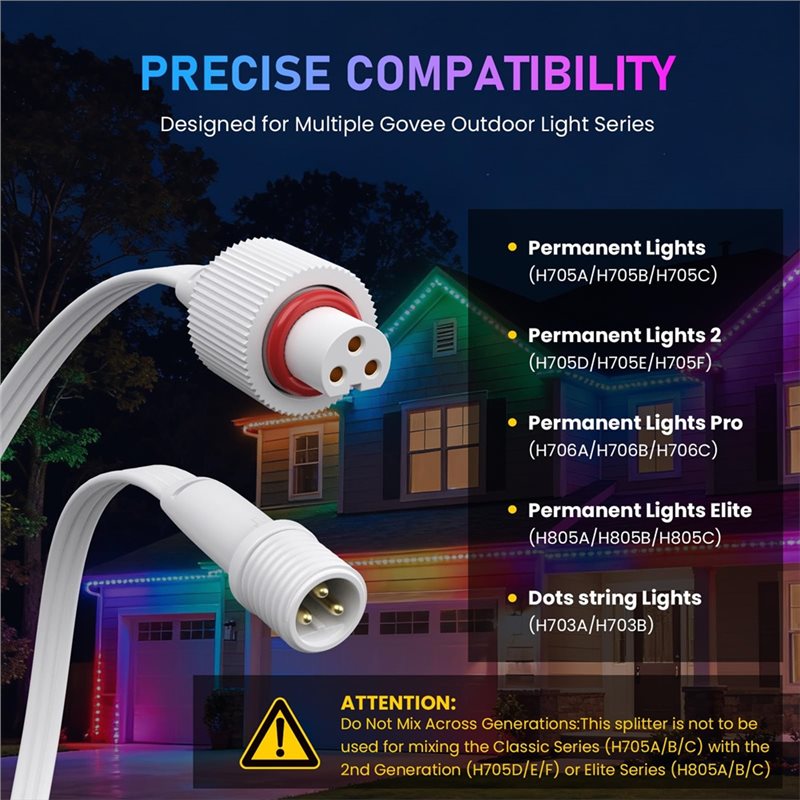A93Z Y-Splitter Waterproof 22A - Outdoor Lighting Govee 评论和价格