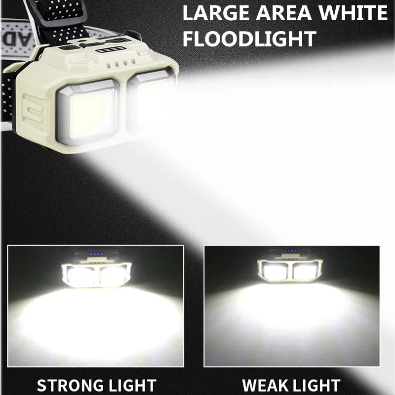 COB LED Headlamp Rechargeable  - Outdoor Lighting Xmas 评论和价格