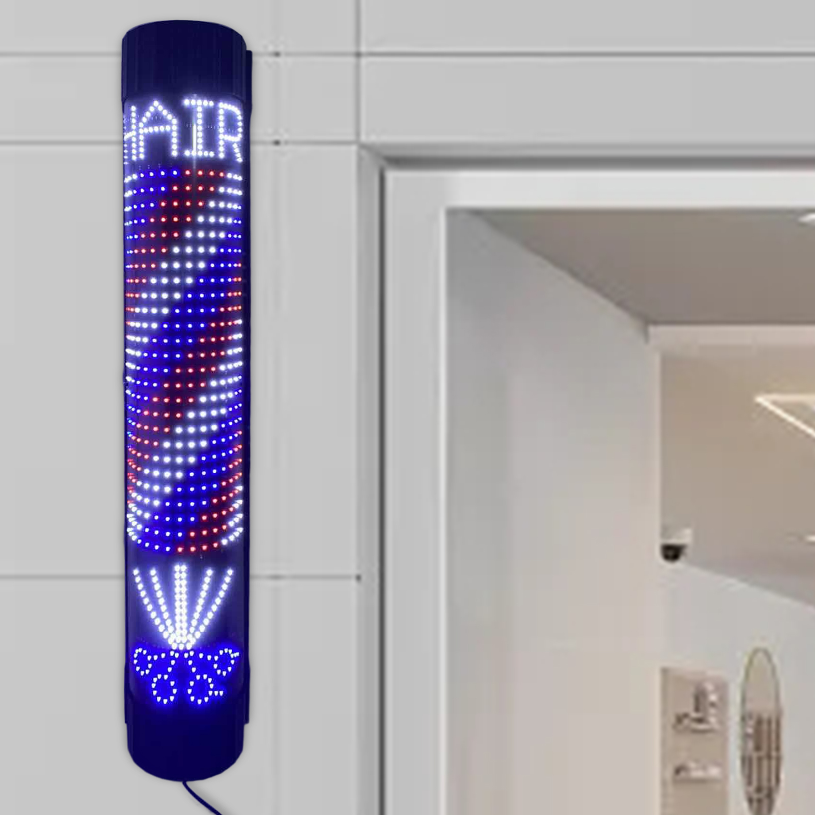 Barber Pole LED Light Rotating - Outdoor Lighting Lux 评论和价格