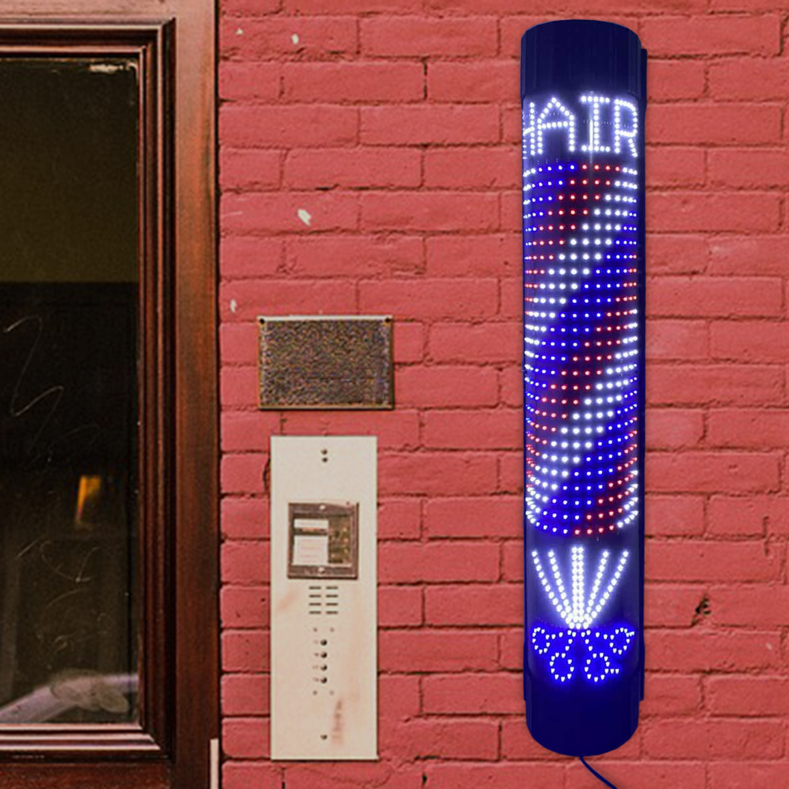 Barber Pole LED Light Rotating - Outdoor Lighting Lux 评论和价格