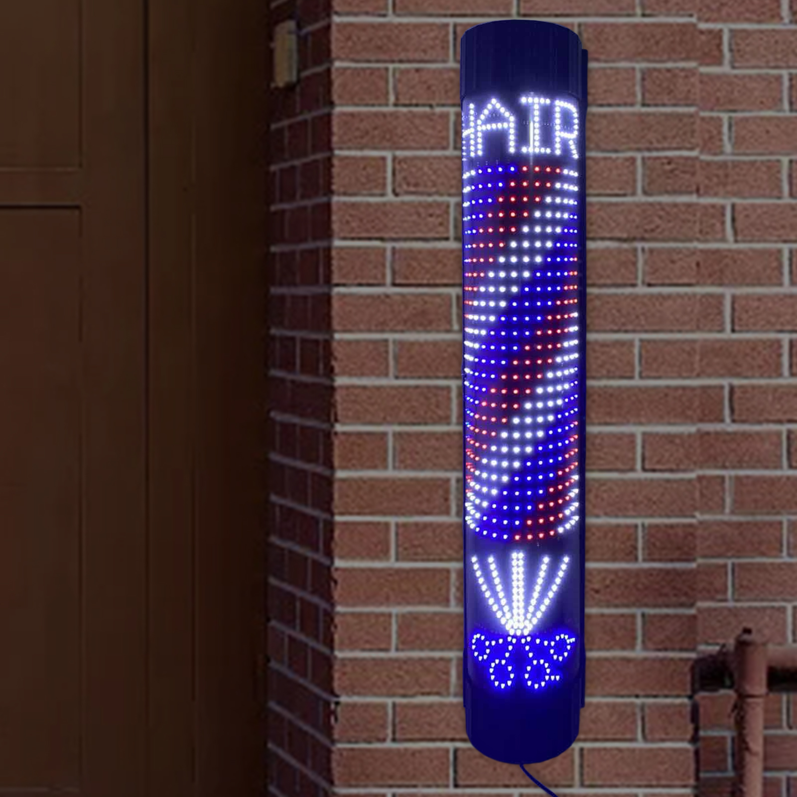 Barber Pole LED Light Rotating - Outdoor Lighting Lux 评论和价格