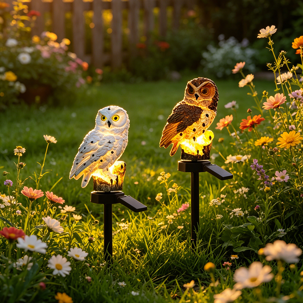Owl Solar Light, Resin Owl Gro - Outdoor Lighting Setup 评论和价格