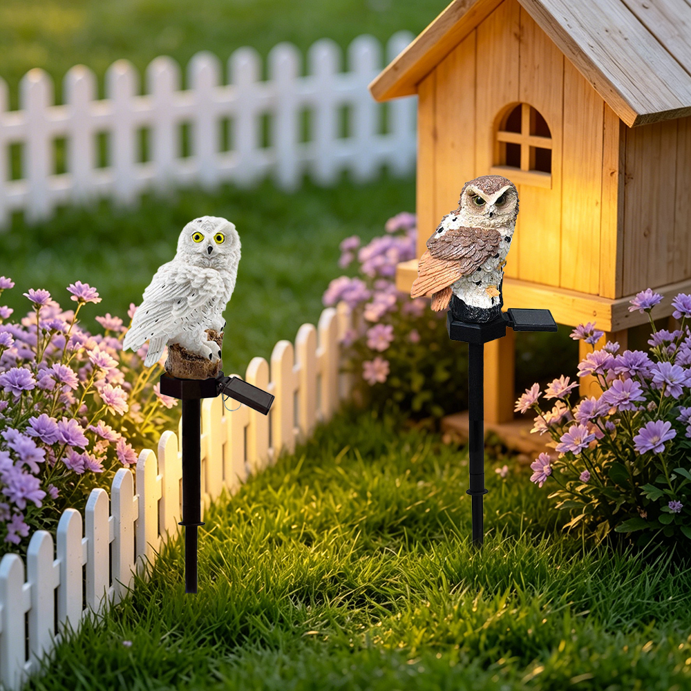 Owl Solar Light, Resin Owl Gro - Outdoor Lighting Setup 评论和价格