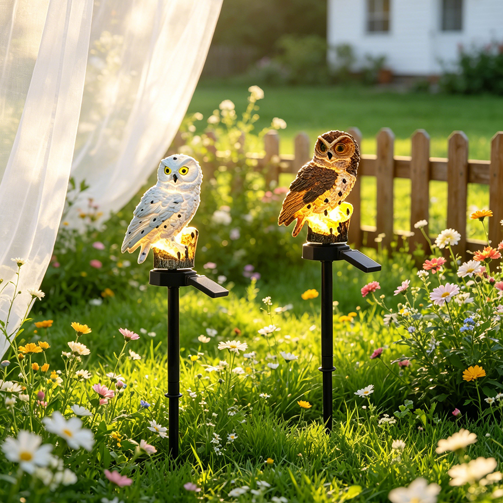 Owl Solar Light, Resin Owl Gro - Outdoor Lighting Setup 评论和价格