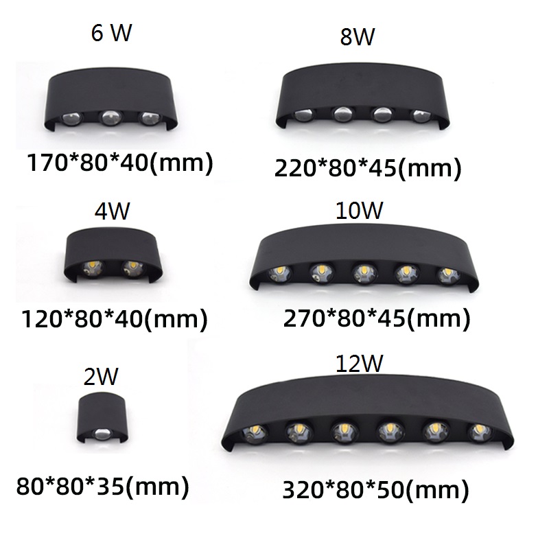 2W 4W 6W 8W 10W 12W  LED Wall  - Outdoor Lighting Lux 评论和价格