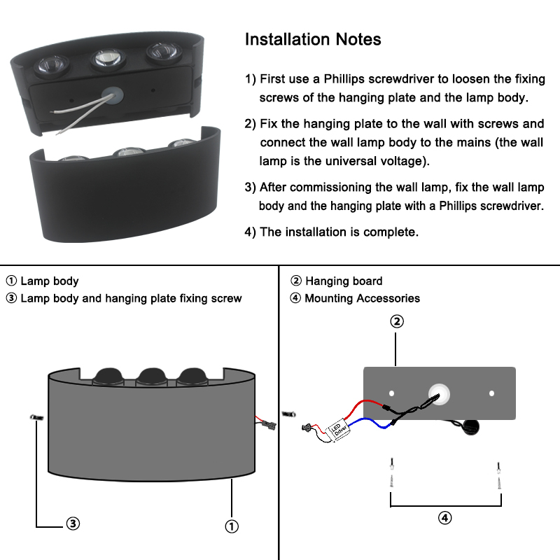 2W 4W 6W 8W 10W 12W  LED Wall  - Outdoor Lighting Lux 评论和价格