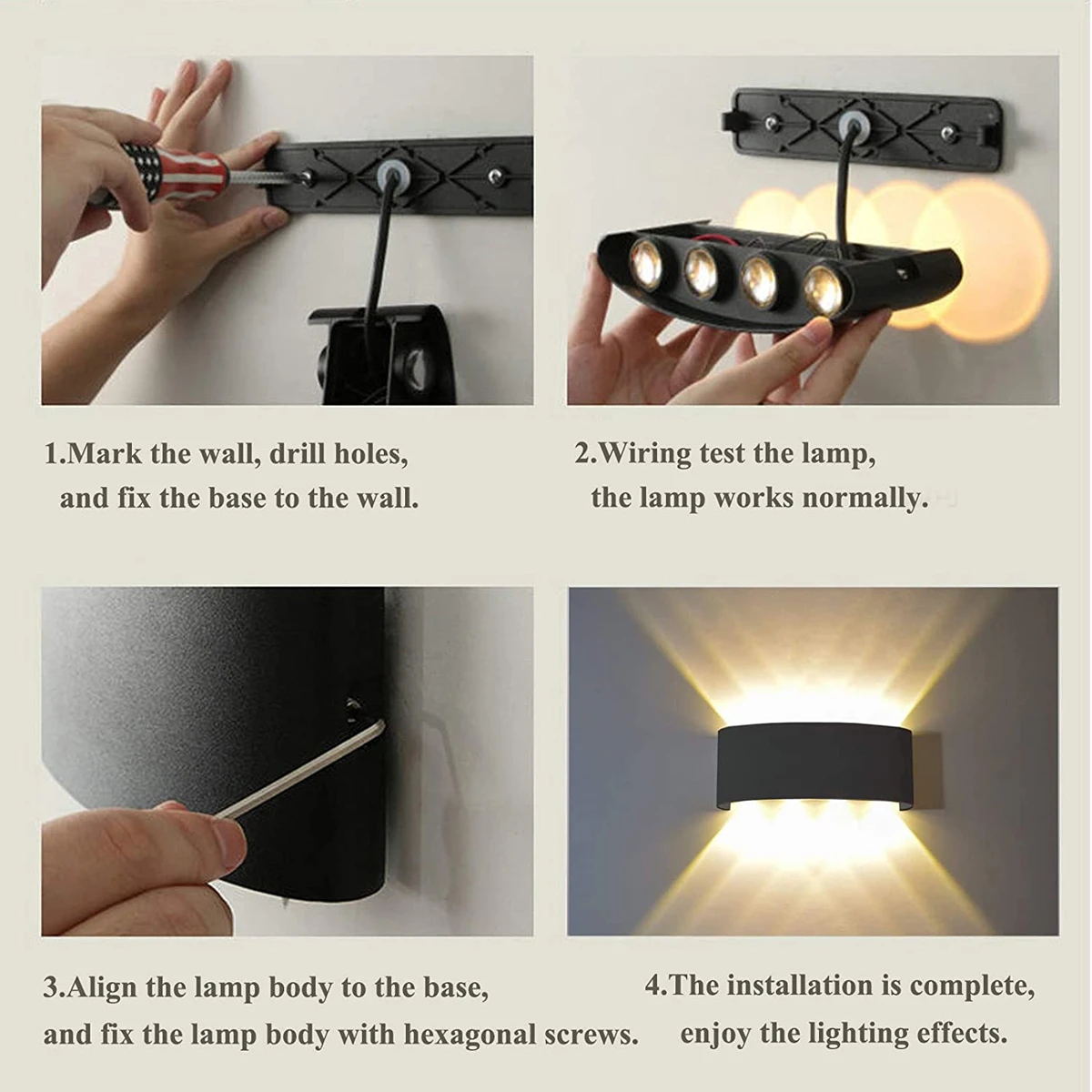 Aluminium LED Wall Lamp IP65 O - Outdoor Lighting Lux 评论和价格