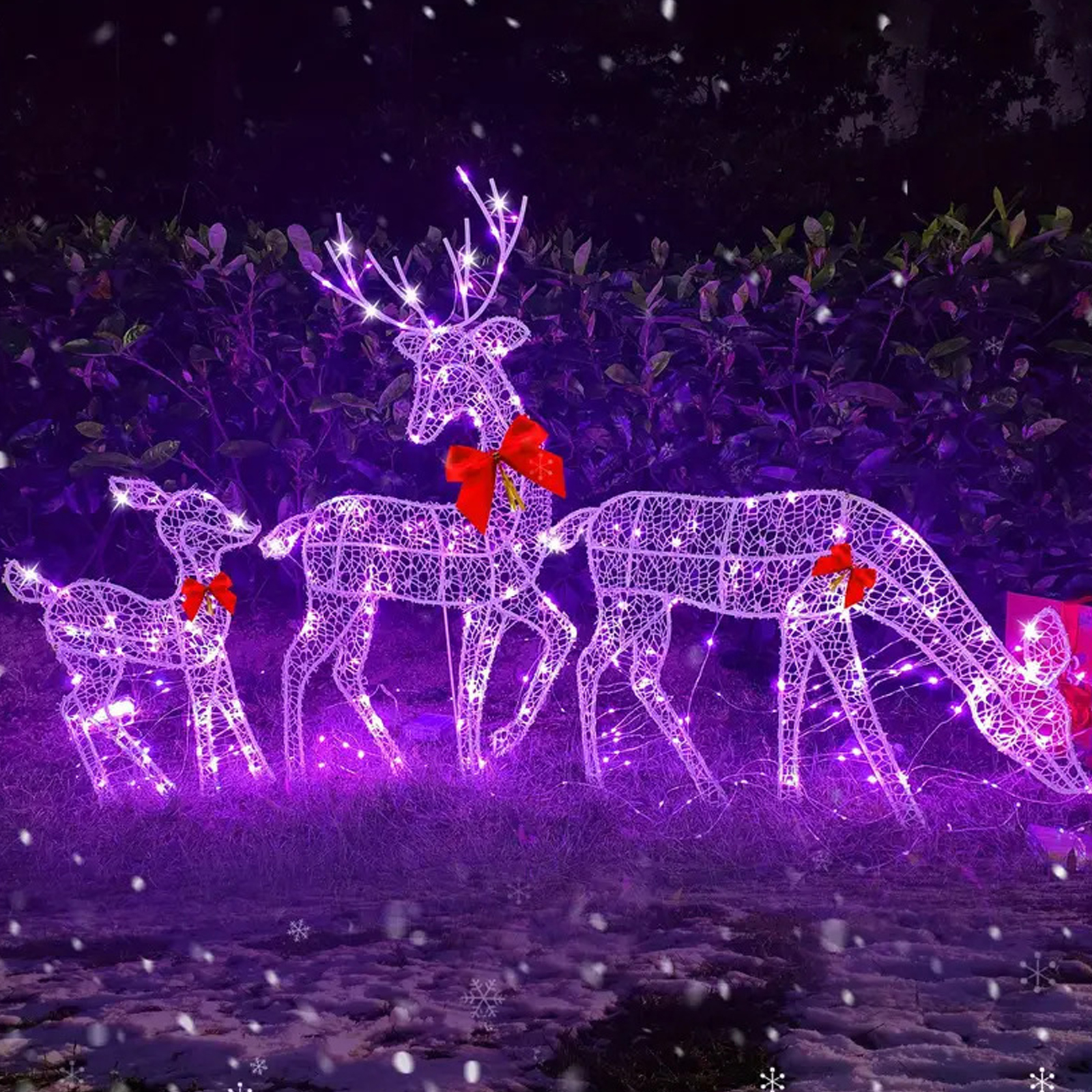 2D Lighted Reindeer Christmas  - Outdoor Lighting Xmas 评论和价格