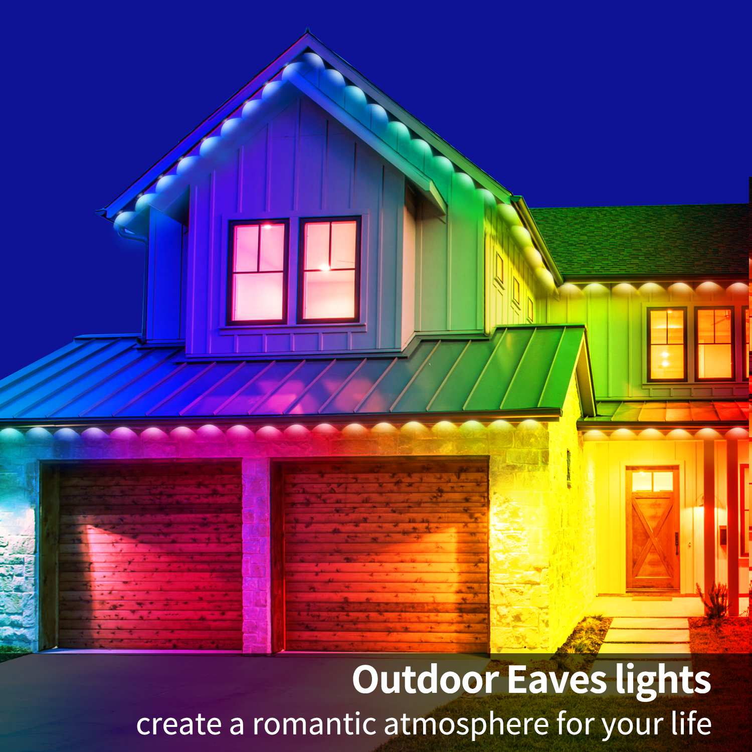 300ft Permanent Outdoor Light, - Outdoor Lighting Under Eaves 评论和价格