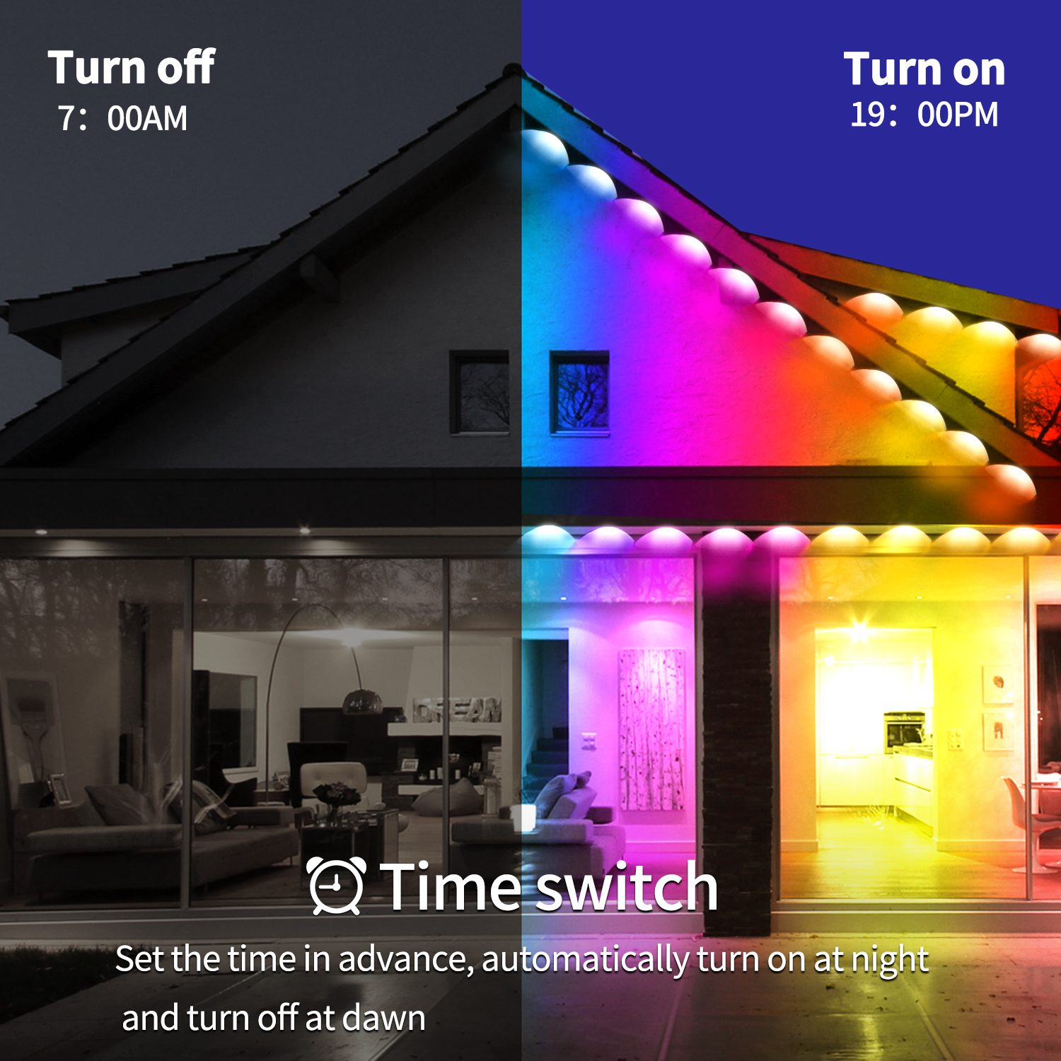 300ft Permanent Outdoor Light, - Outdoor Lighting Under Eaves 评论和价格