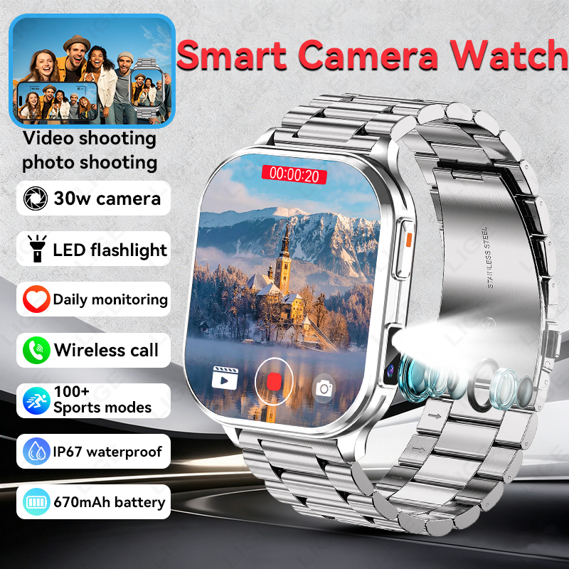 New Camera Smart Watch for Men - Outdoor Lighting Ip Rating 评论和价格