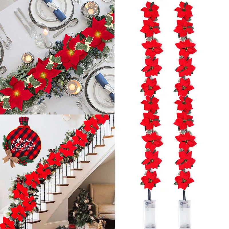 2/3m Christmas Poinsettia Flow - Outdoor Lighting Xmas 评论和价格
