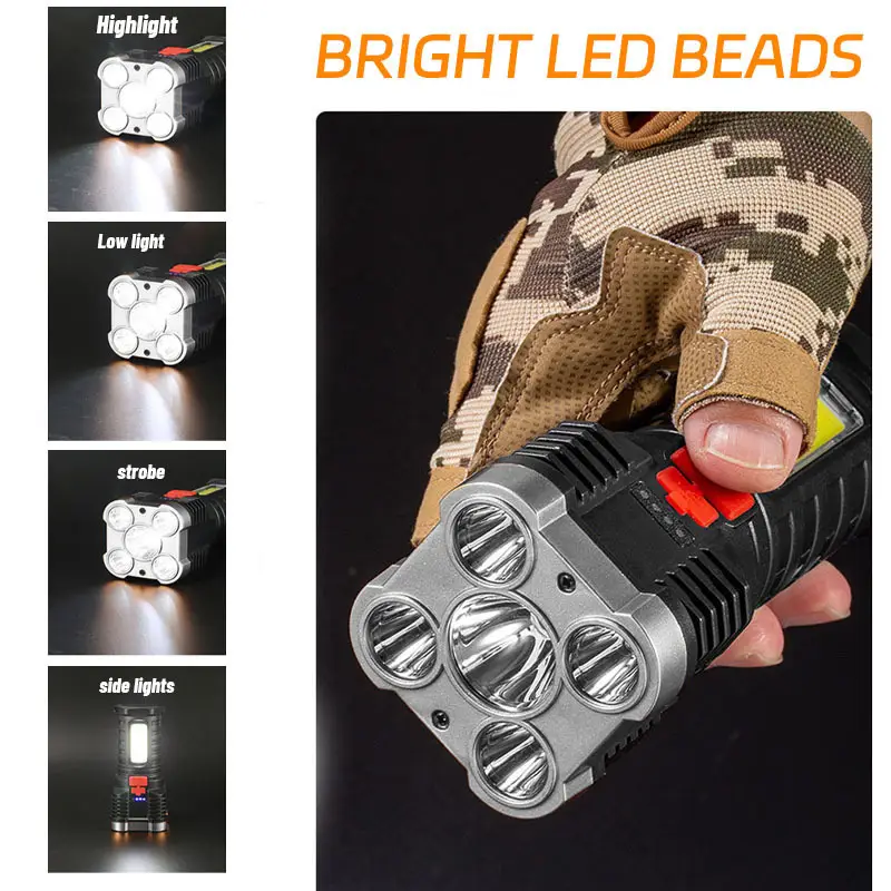 5 LED High Power Led Flashligh - Outdoor Lighting Setup 评论和价格
