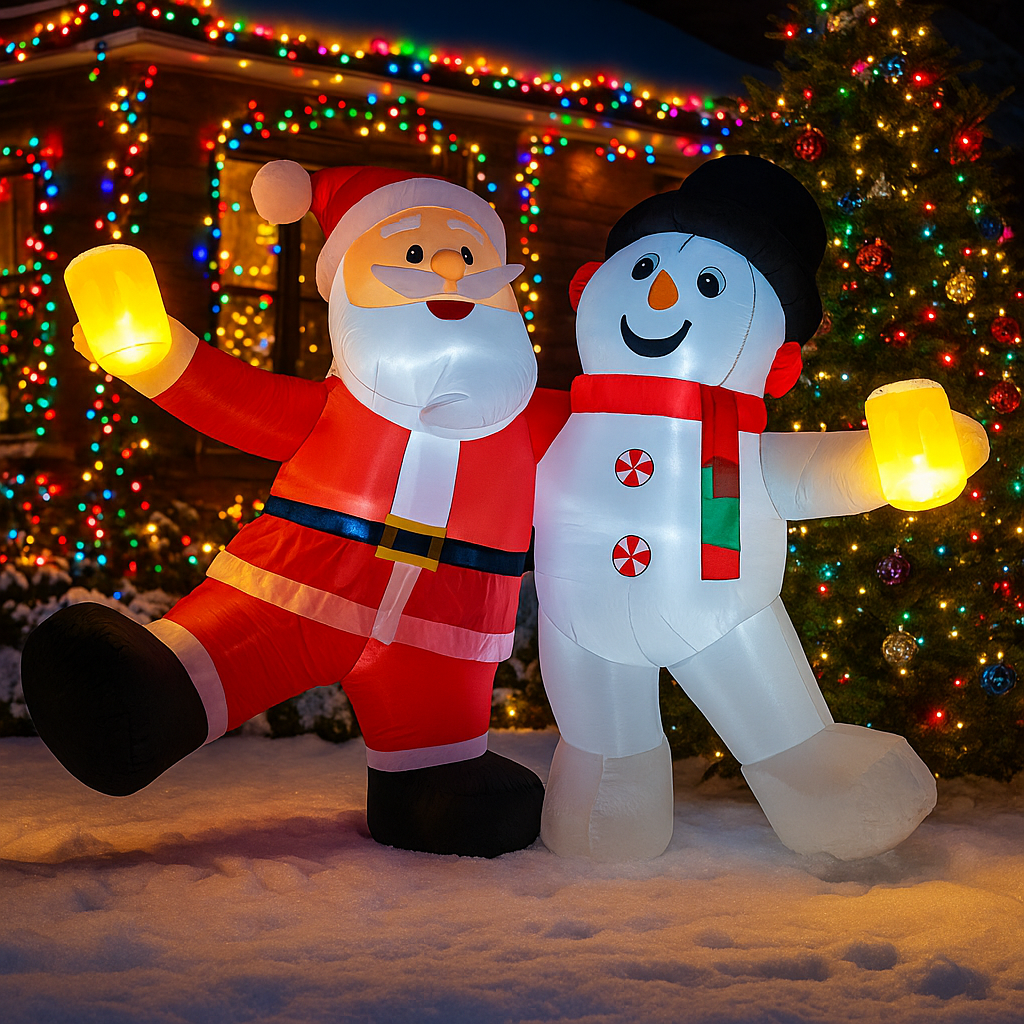 1.8M/5.9FT Inflatable Santa Cl - Outdoor Lighting Xmas 评论和价格