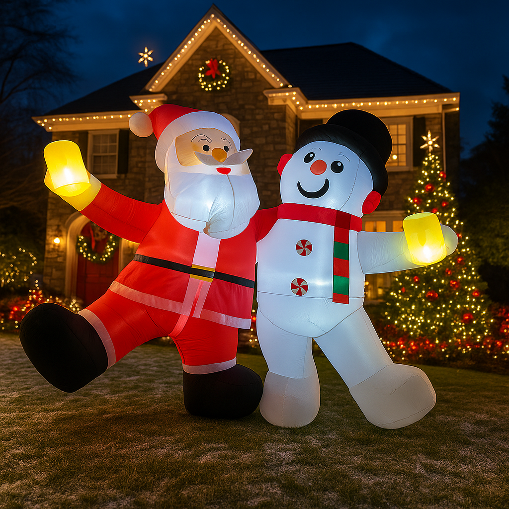 1.8M/5.9FT Inflatable Santa Cl - Outdoor Lighting Xmas 评论和价格