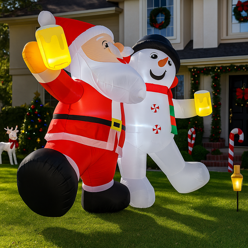 1.8M/5.9FT Inflatable Santa Cl - Outdoor Lighting Xmas 评论和价格