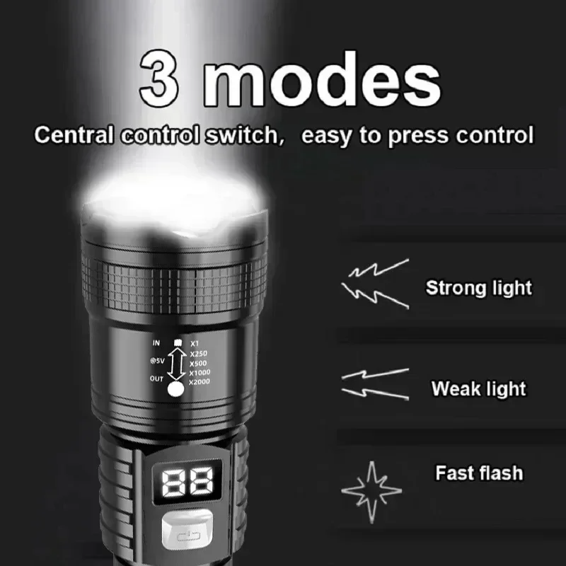 P50 High Brightness Flashlight - Outdoor Lighting Setup 评论和价格