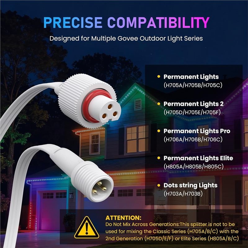 A93Z Y-Connector Splitter For  - Outdoor Lighting Govee 评论和价格
