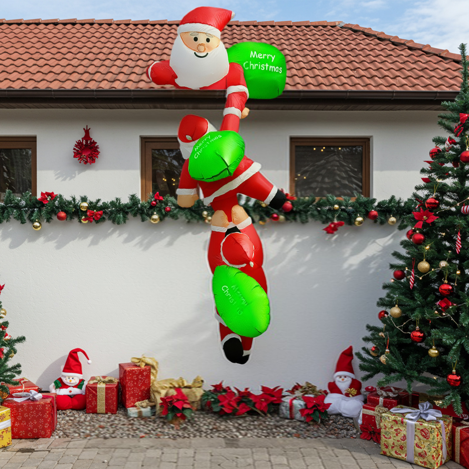 8FT Christmas Inflatable Outdo - Outdoor Lighting Xmas 评论和价格