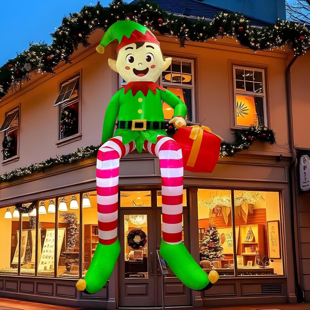 8FT Christmas Inflatables Sitt - Outdoor Lighting Xmas 评论和价格