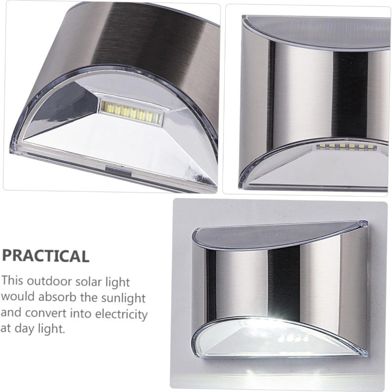 2Pcs Solar Garden Light Stainl - Outdoor Lighting Lux 评论和价格