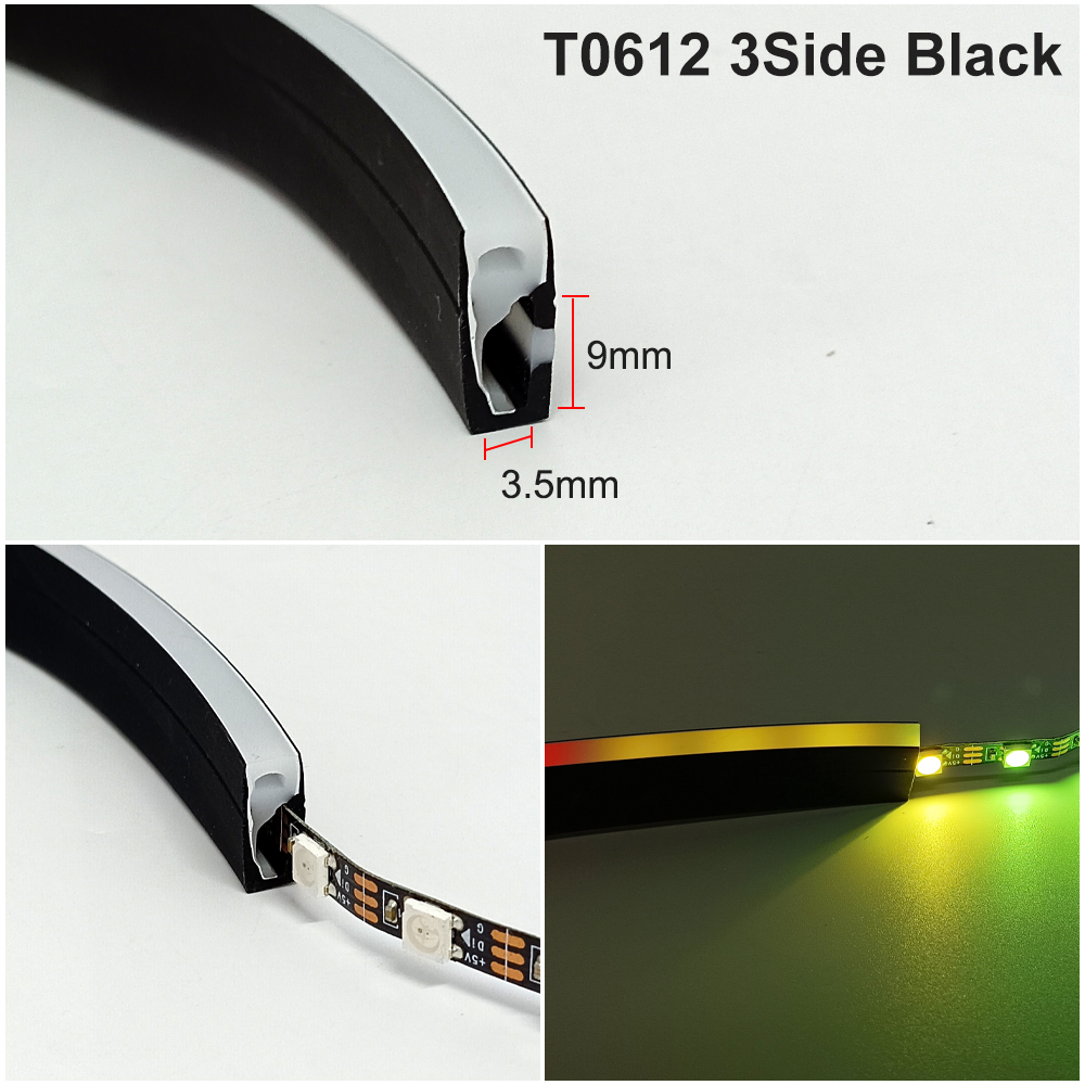 Black Silicone Tube LED Neon L - Outdoor Lighting Youtube 评论和价格