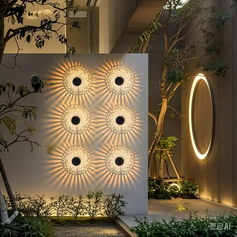 Solar Wall Lights solar hollow - Outdoor Lighting Xmas 评论和价格