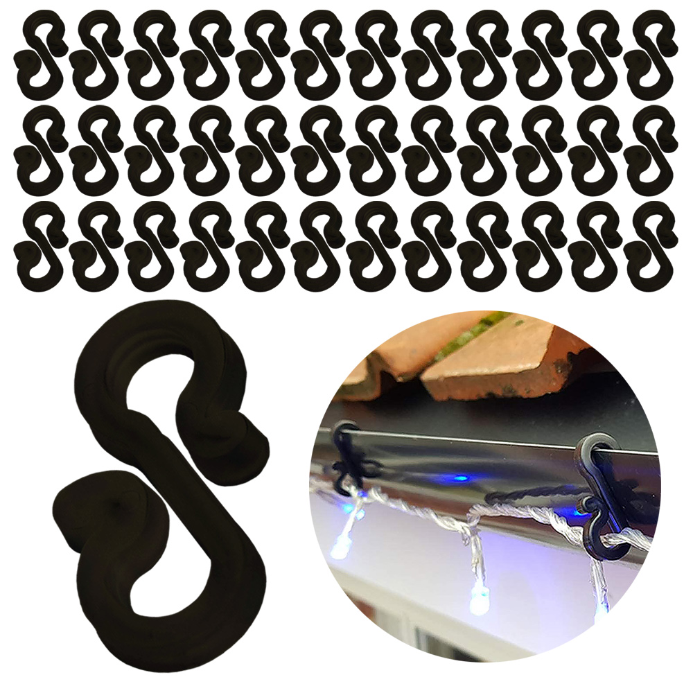 120Pcs Plastic Hooks Gutter Ho - Outdoor Lighting Xmas 评论和价格