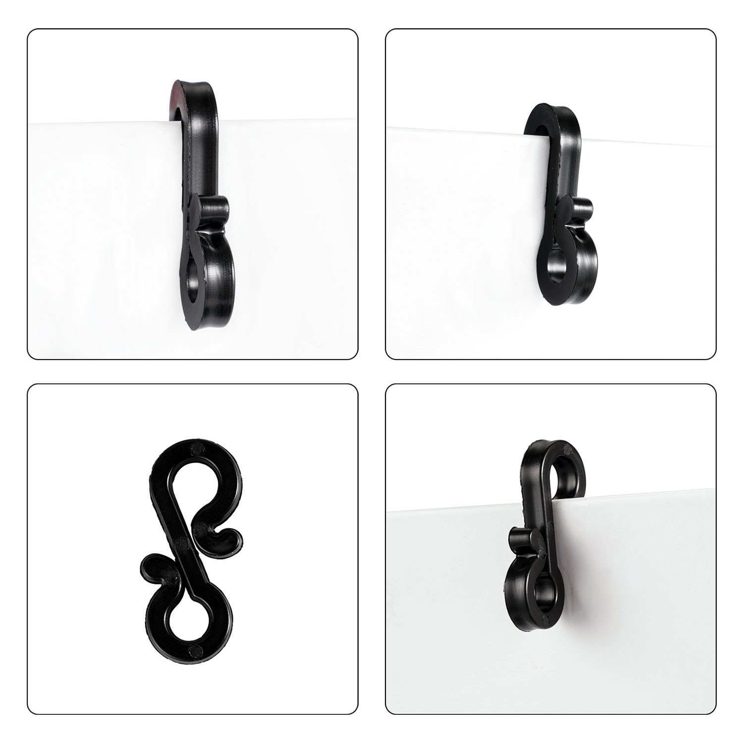 120Pcs Plastic Hooks Gutter Ho - Outdoor Lighting Xmas 评论和价格