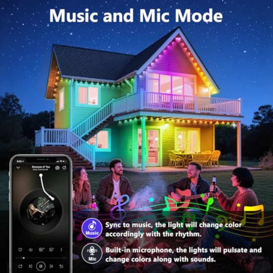 300Feet Permanent Outdoor Ligh - Outdoor Lighting Under Eaves 评论和价格