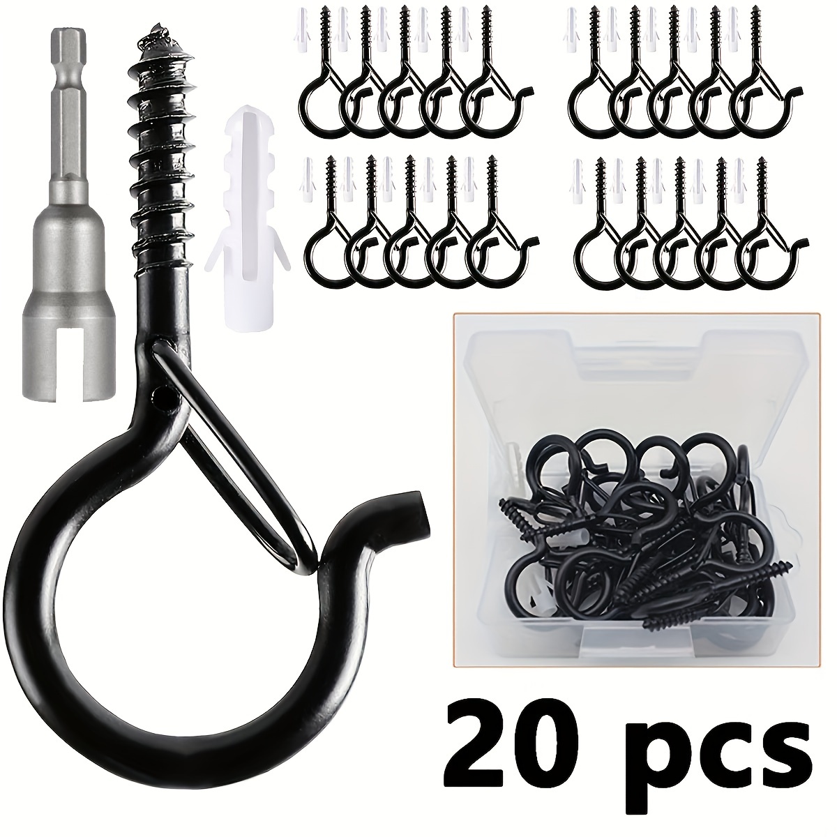 20Pcs Hanger Hooks with Safety - Outdoor Lighting Xmas 评论和价格