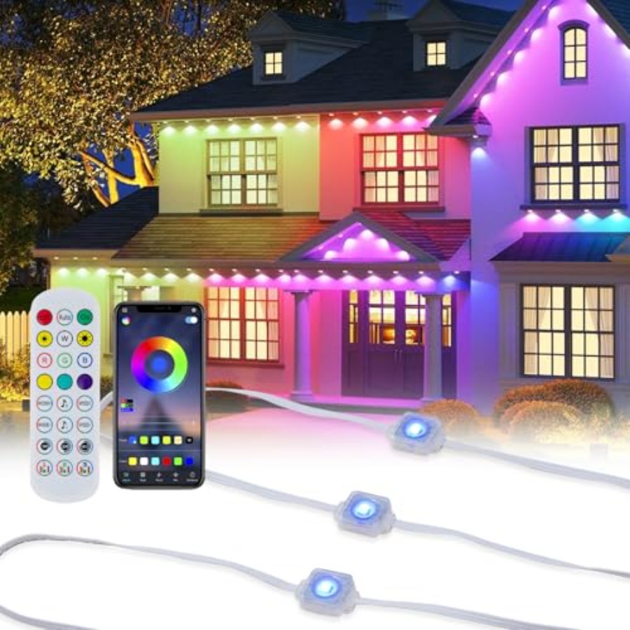 Permanent Outdoor Lights for H - Outdoor Lighting Under Eaves 评论和价格