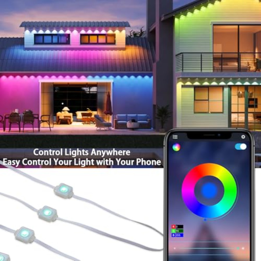 Permanent Outdoor Lights for H - Outdoor Lighting Under Eaves 评论和价格