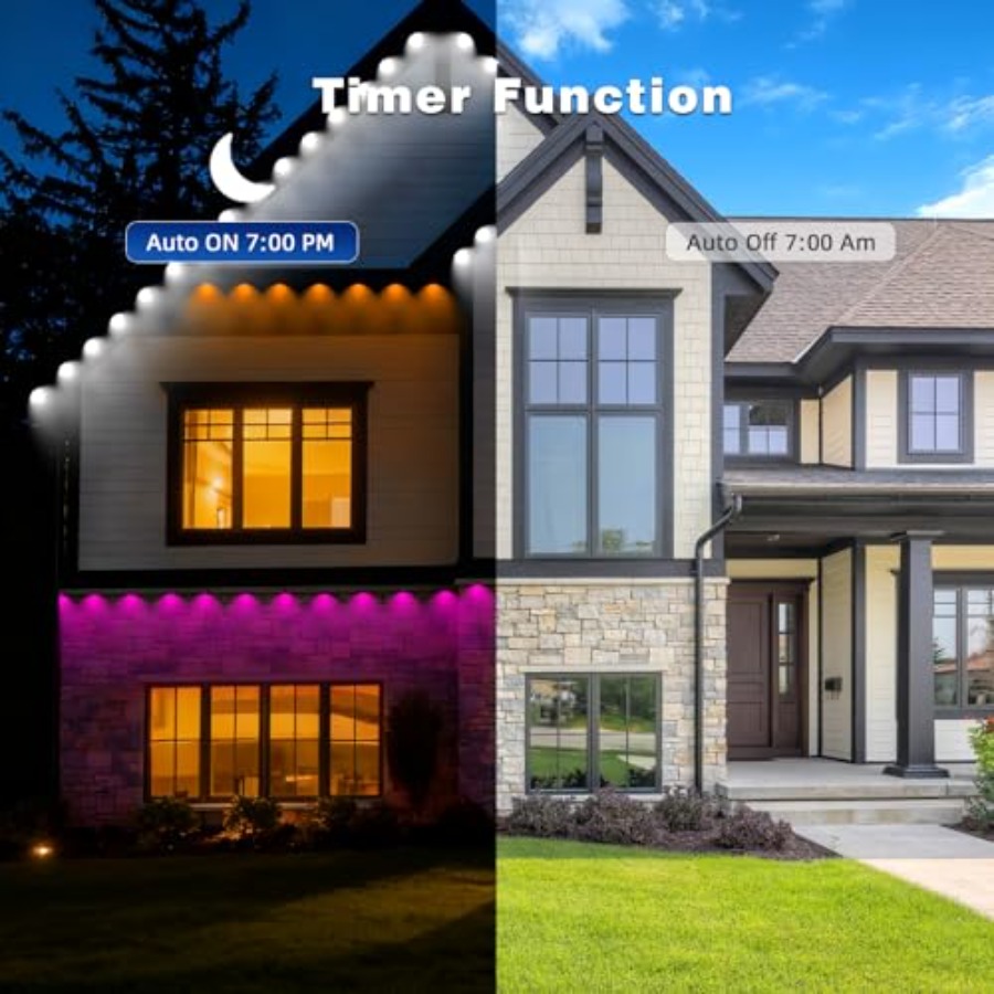 Permanent Outdoor Lights for H - Outdoor Lighting Under Eaves 评论和价格