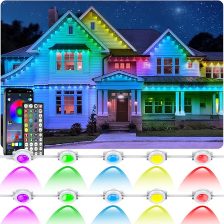 300Feet Permanent Outdoor Ligh - Outdoor Lighting Under Eaves 评论和价格