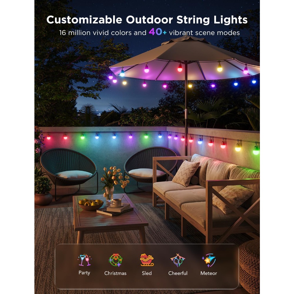 Govee Smart Outdoor String Lig - Outdoor Lighting Govee 评论和价格