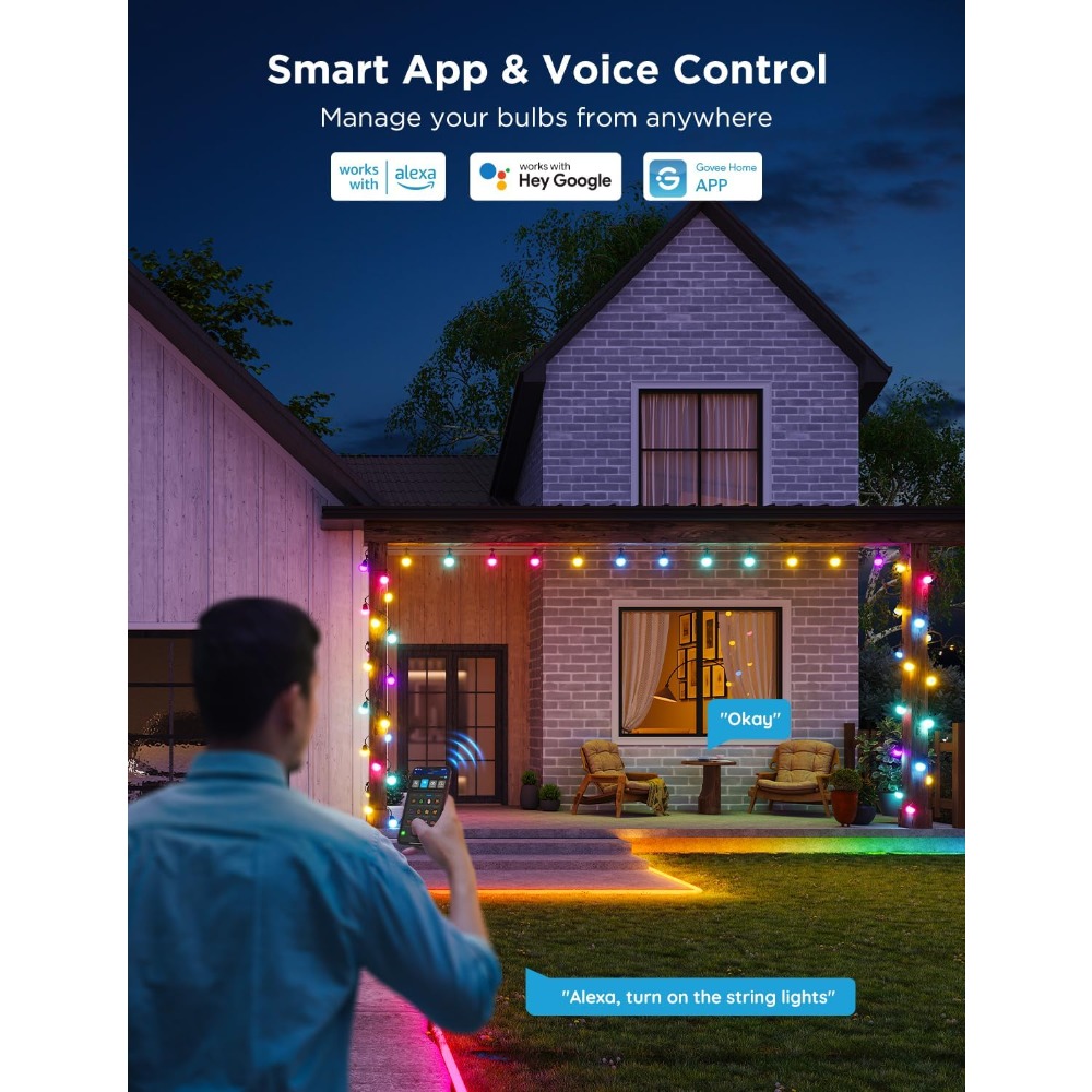 Govee Smart Outdoor String Lig - Outdoor Lighting Govee 评论和价格